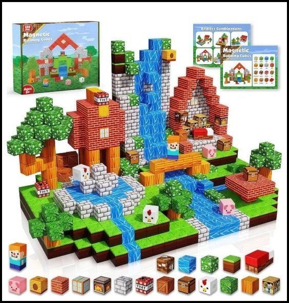 Set de 100 bloques de construcción magnéticos