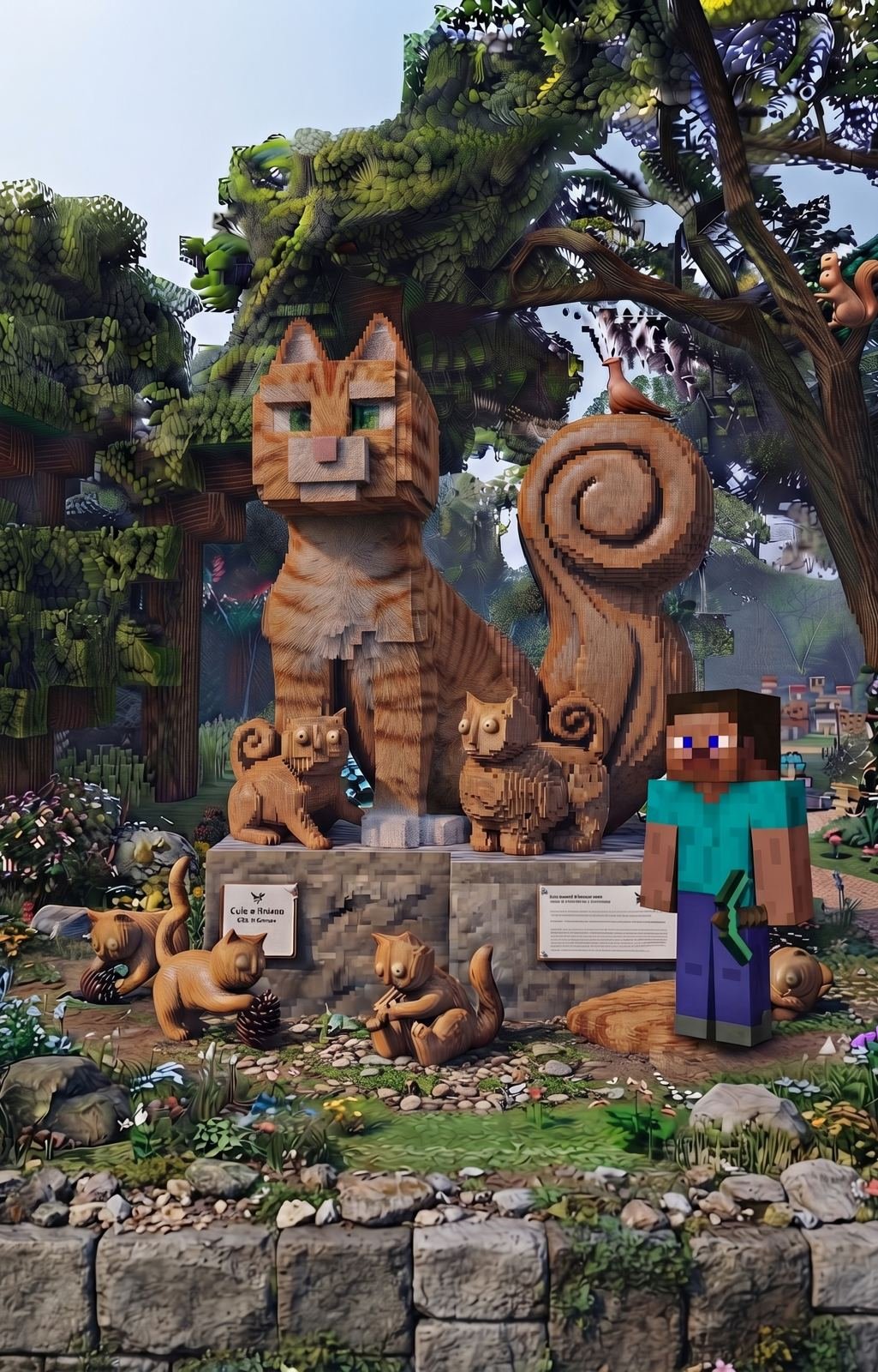 El Gato del Río de Cali construido en Minecraft